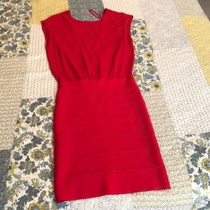 Red berry BCBG power skirt dress S